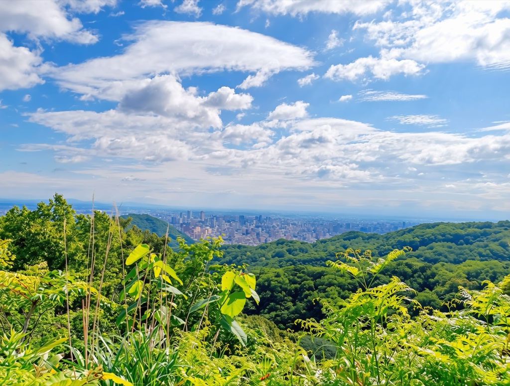 幌見峠薰衣草園 — 可俯瞰札幌市區的山坡薰衣草田
