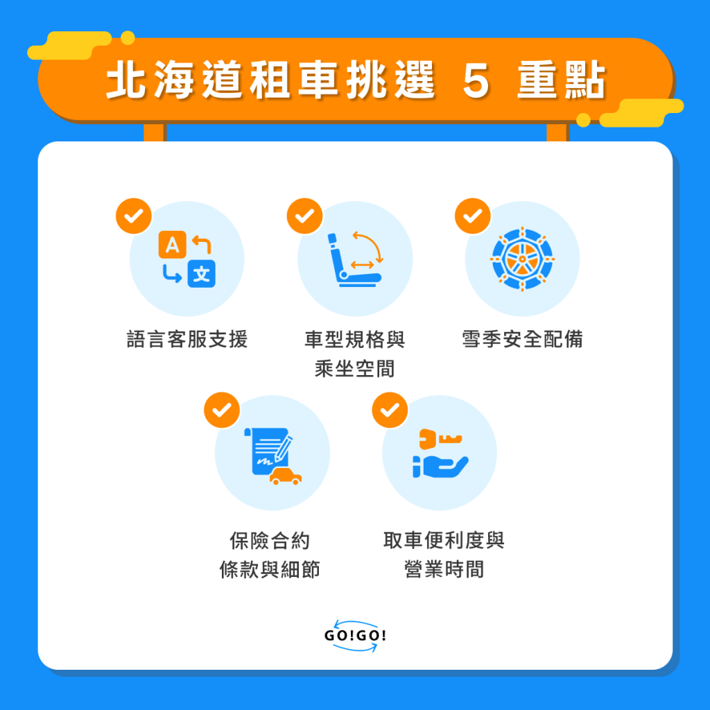 北海道租車挑選5重點