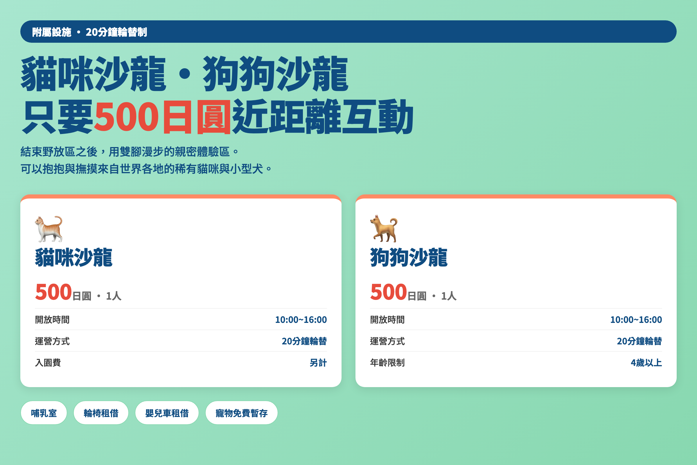 貓咪沙龍・狗狗沙龍的費用與開放時間整理